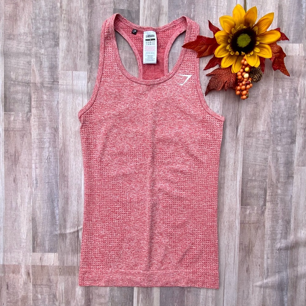 Gymshark vital seamless vest pink marl workout